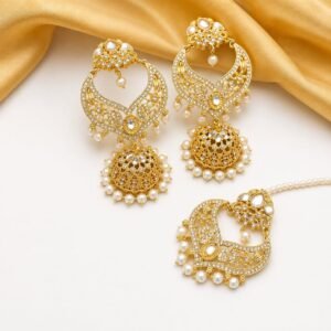 premium pearl kundan bridal bangles